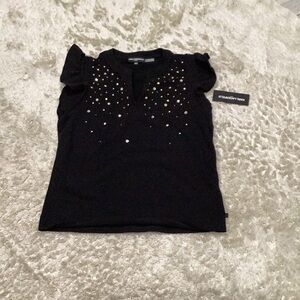 Black Top with Gold Studs